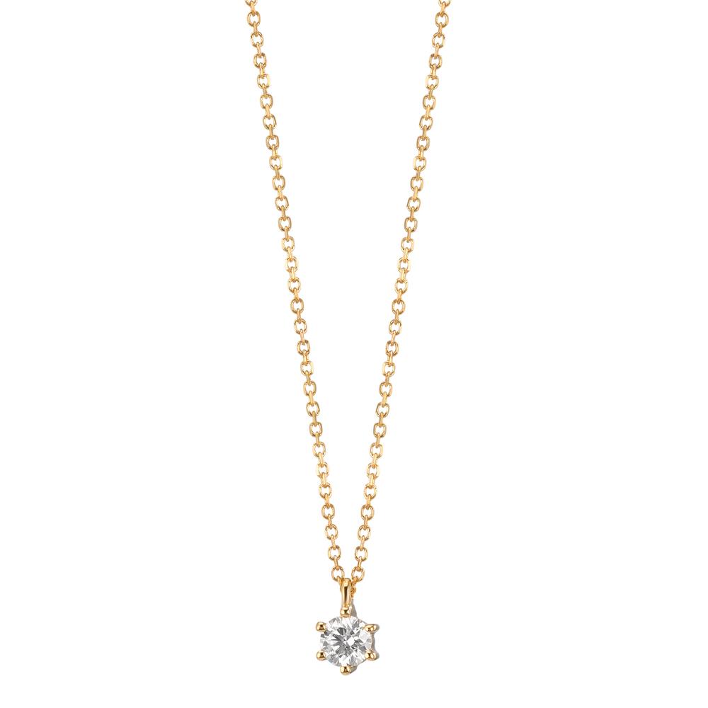 Naszyjnik złoto żółte 750/18 K Diament 0.10 ct, w-si 42-45 cm