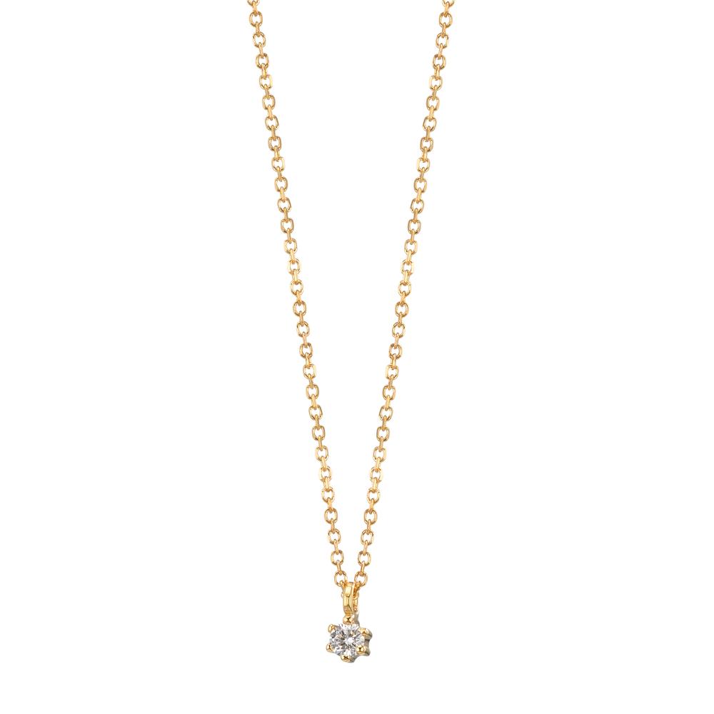 Naszyjnik złoto żółte 750/18 K Diament 0.03 ct, w-si 42-45 cm