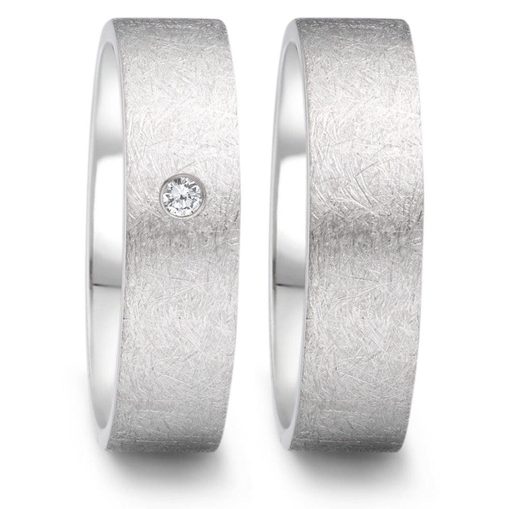 pierścionek stal nierdzewna Diament 0.04 ct, tw-si