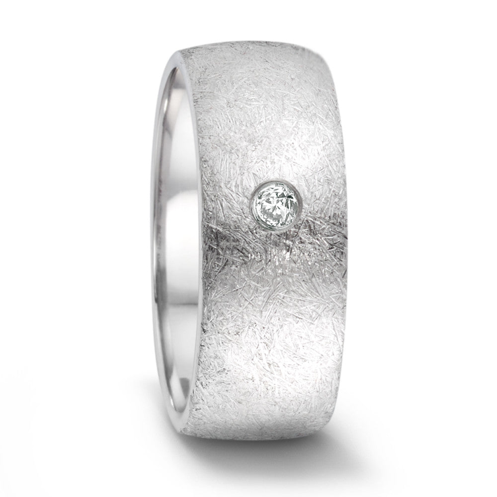 obrączka partnerska stal nierdzewna Diament 0.06 ct, tw-si