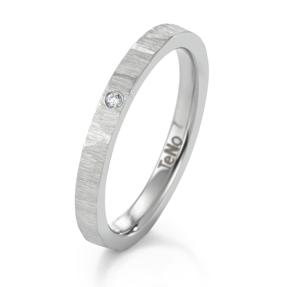 pierścionek towarzyszący stal nierdzewna Diament 0.012 ct, tw-si