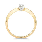 pierścionek zaręczynowy złoto żółte 750/18 K Diament 0.20 ct, w-si