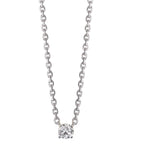 Naszyjnik złoto białe 750/18 K Diament 0.20 ct, w-si 40-42 cm