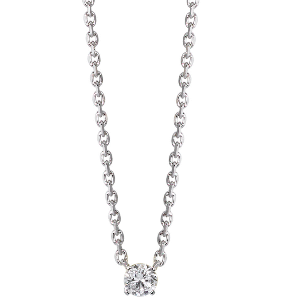 Naszyjnik złoto białe 750/18 K Diament 0.20 ct, w-si 40-42 cm