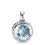 wisiorek złoto białe 750/18 K Topaz 0.14 ct, w-si
