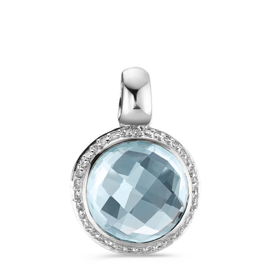 wisiorek złoto białe 750/18 K Topaz 0.14 ct, w-si
