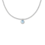 wisiorek złoto białe 750/18 K Topaz 0.14 ct, w-si