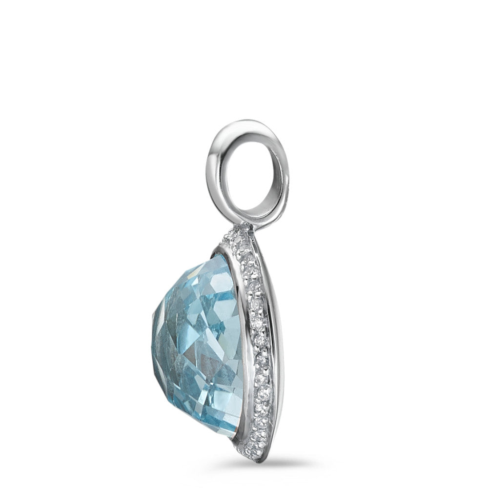 wisiorek złoto białe 750/18 K Topaz 0.14 ct, w-si