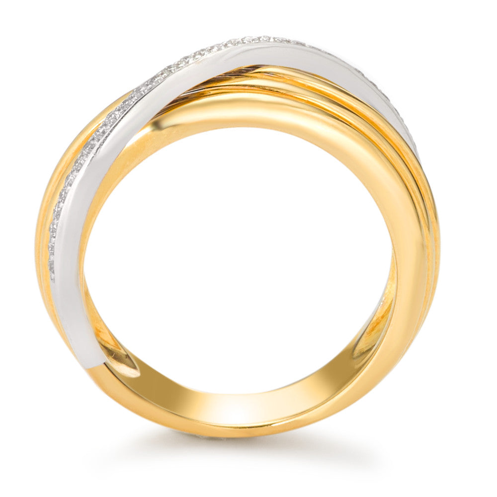 pierścionek złoto żółte 750/18 K Diament 0.12 ct, w-si