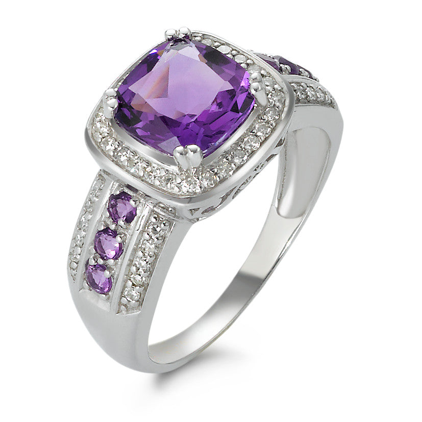 pierścionek złoto białe 750/18 K Ametyst 0.23 ct, w-si