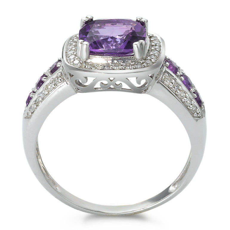 pierścionek złoto białe 750/18 K Ametyst 0.23 ct, w-si