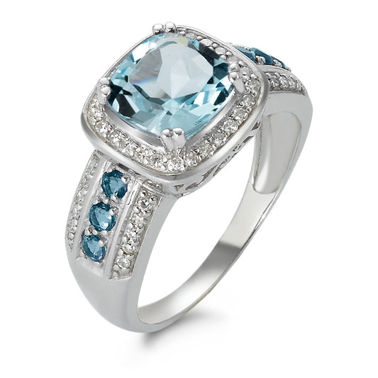 pierścionek złoto białe 750/18 K Topaz 0.23 ct, w-si