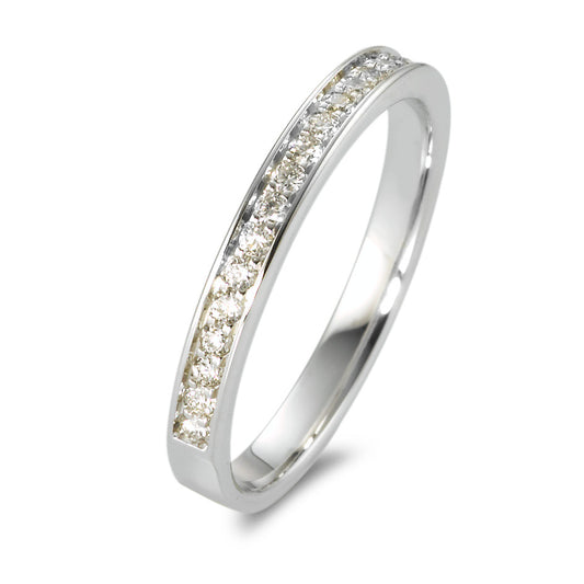 pierścionek pamięci złoto białe 750/18 K Diament 0.25 ct, 20 kamienie, w-si