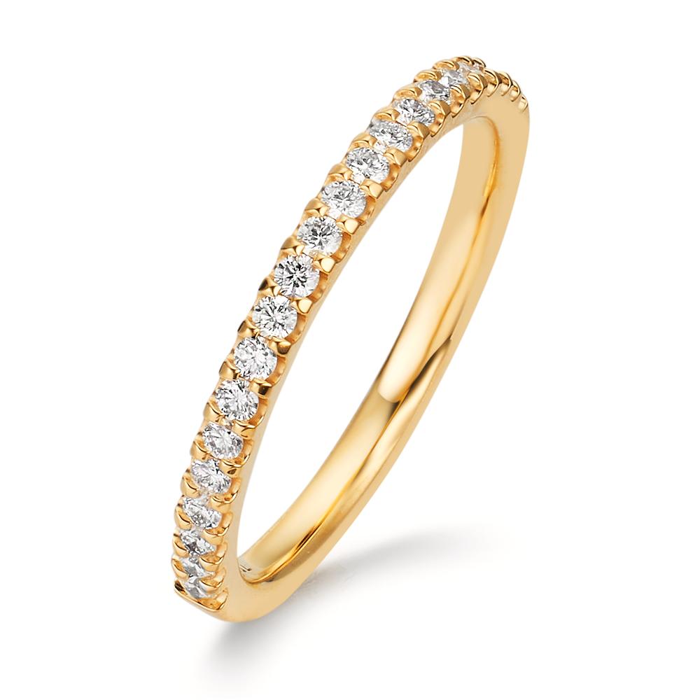 pierścionek pamięci złoto żółte 750/18 K Diament 0.25 ct, w-si