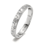 pierścionek złoto białe 750/18 K Diament 0.13 ct, 24 kamienie, w-si gwiazda