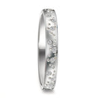 pierścionek złoto białe 750/18 K Diament 0.13 ct, 24 kamienie, w-si gwiazda