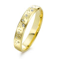 pierścionek złoto żółte 750/18 K Diament 0.13 ct, 24 kamienie, w-si