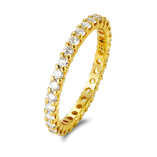 pierścionek pamięci złoto żółte 750/18 K Diament 0.75 ct, w-si