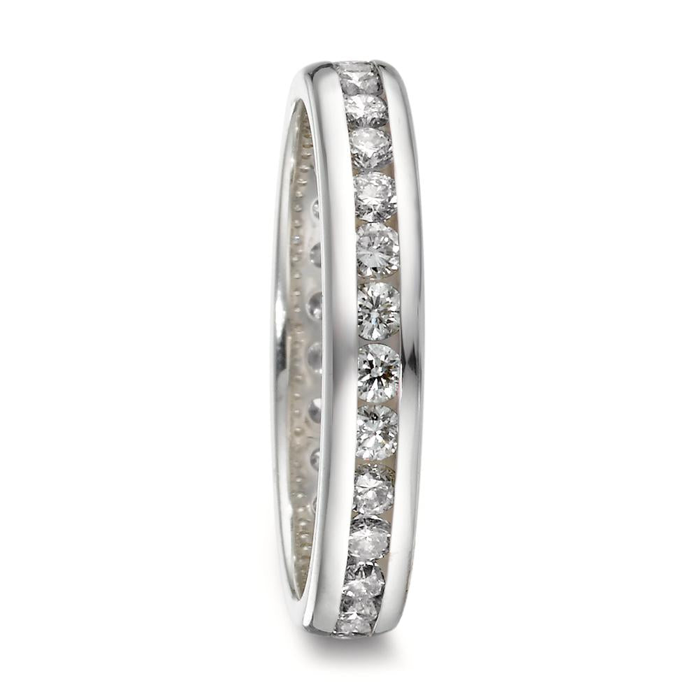 pierścionek pamięci złoto białe 750/18 K Diament 1 ct, w-si