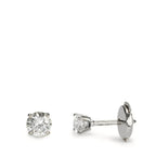 kolczyki wkrętki złoto białe 750/18 K Diament 0.40 ct, 2 kamienie, w-si