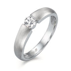 pierścionek zaręczynowy złoto białe 750/18 K Diament biały, 0.20 ct, w-si Ø3.8 mm