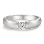 pierścionek zaręczynowy złoto białe 750/18 K Diament biały, 0.20 ct, w-si Ø3.8 mm