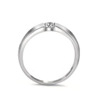 pierścionek zaręczynowy złoto białe 750/18 K Diament biały, 0.20 ct, w-si Ø3.8 mm