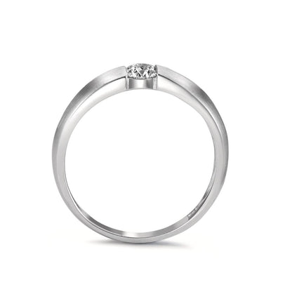 pierścionek zaręczynowy złoto białe 750/18 K Diament biały, 0.20 ct, w-si Ø3.8 mm