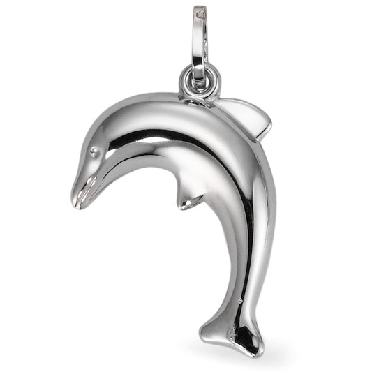 wisiorek złoto białe 750/18 K delfin