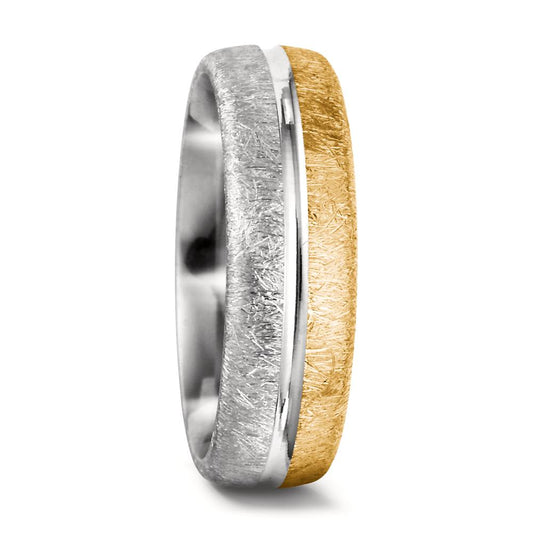 obrączka partnerska złoto żółte 750/18 K, złoto białe 750/18 K