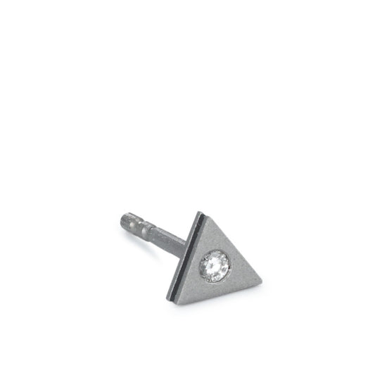 kolczyk wkrętka (1 sztuka) tytan Diament 0.02 ct, w-si