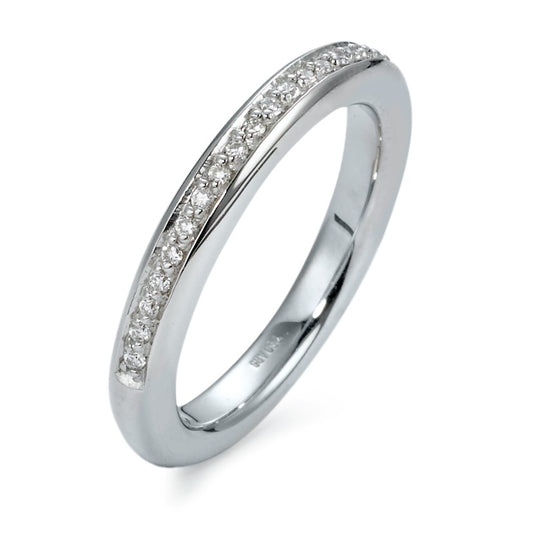 pierścionek pamięci złoto białe 750/18 K Diament 0.18 ct, 29 kamienie, w-si