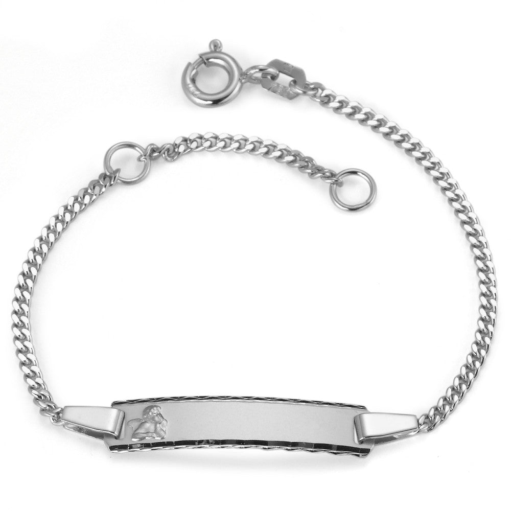 bransoletka z grawerem złoto białe 750/18 K 12-14 cm