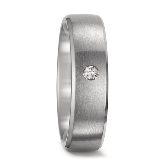 obrączka partnerska tytan Diament 0.03 ct, w-si
