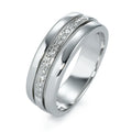 pierścionek złoto białe 750/18 K Diament 0.103 ct, 16 kamienie, w-si