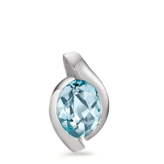 wisiorek złoto białe 750/18 K Topaz niebieski