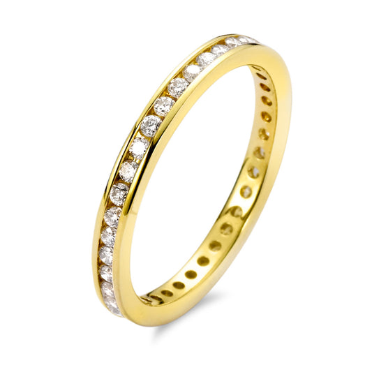 pierścionek pamięci złoto żółte 750/18 K Diament 0.50 ct, 38 kamienie, w-si