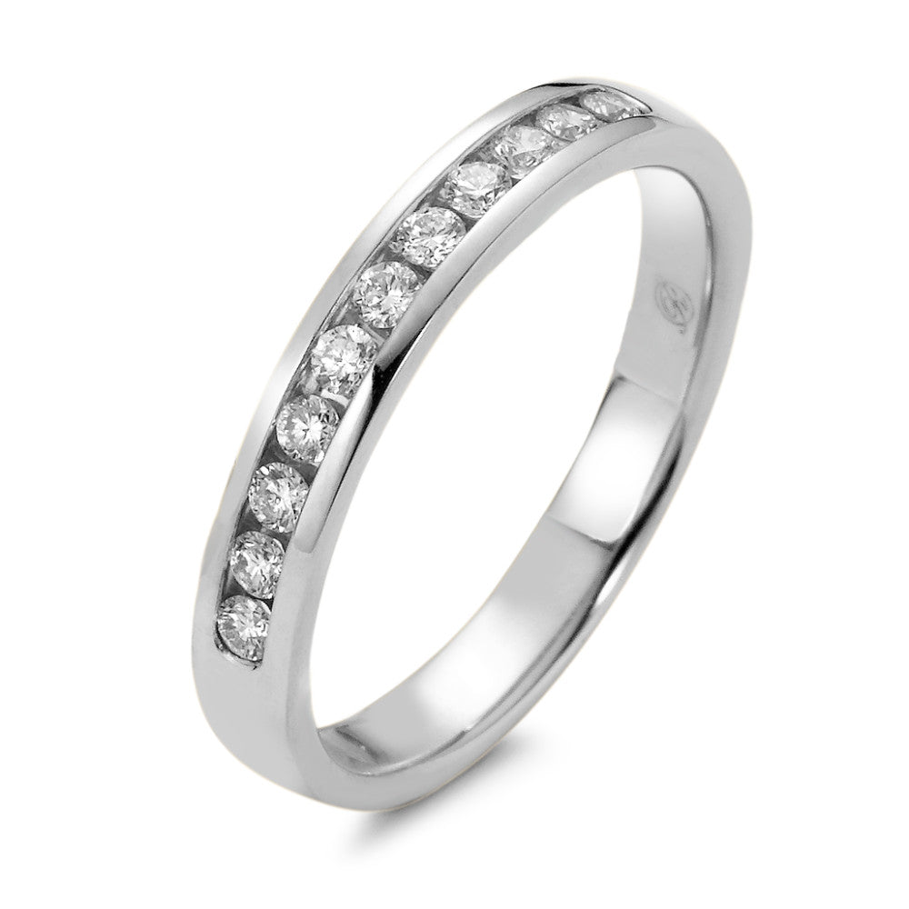 pierścionek pamięci złoto białe 750/18 K Diament 0.25 ct, 11 kamienie, w-si