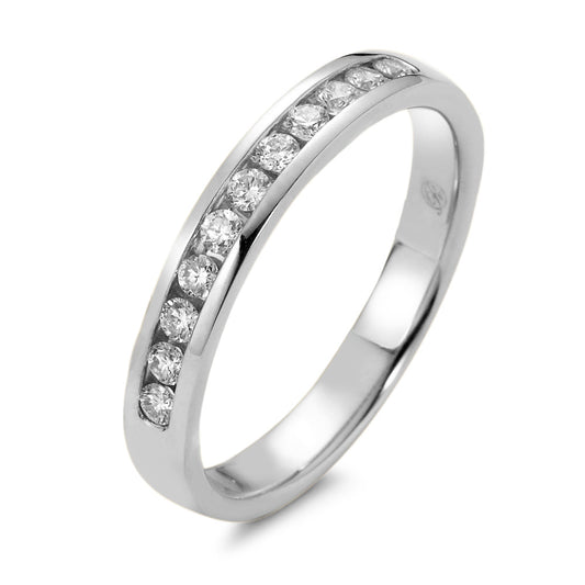 pierścionek pamięci złoto białe 750/18 K Diament 0.25 ct, 11 kamienie, w-si