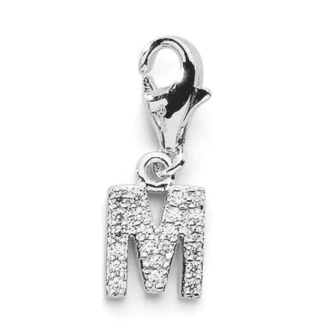charms srebro Cyrkonia rodowany