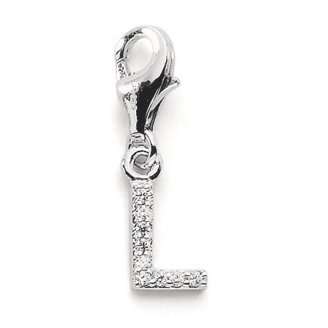charms srebro Cyrkonia 3 kamienie rodowany