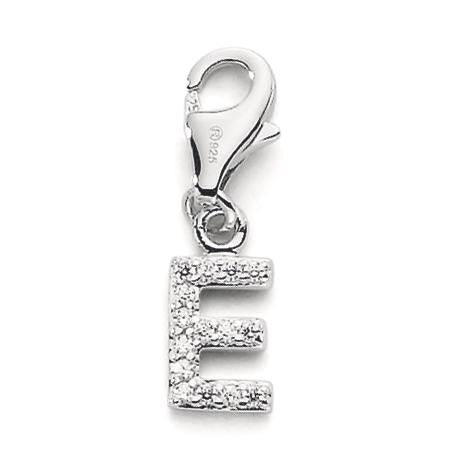 charms srebro Cyrkonia 3 kamienie rodowany