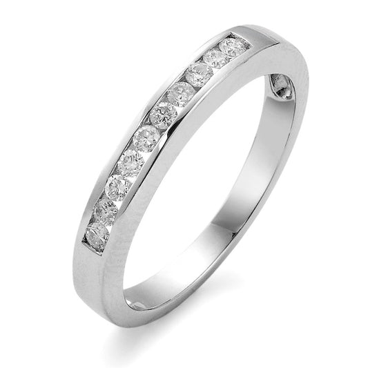 pierścionek pamięci złoto białe 750/18 K Diament 0.23 ct, 10 kamienie, w-pi1