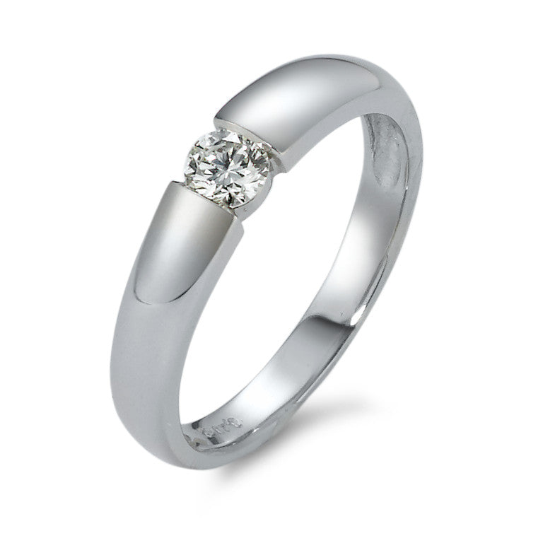 pierścionek zaręczynowy złoto białe 750/18 K Diament 0.20 ct, vsi Ø3.5 mm