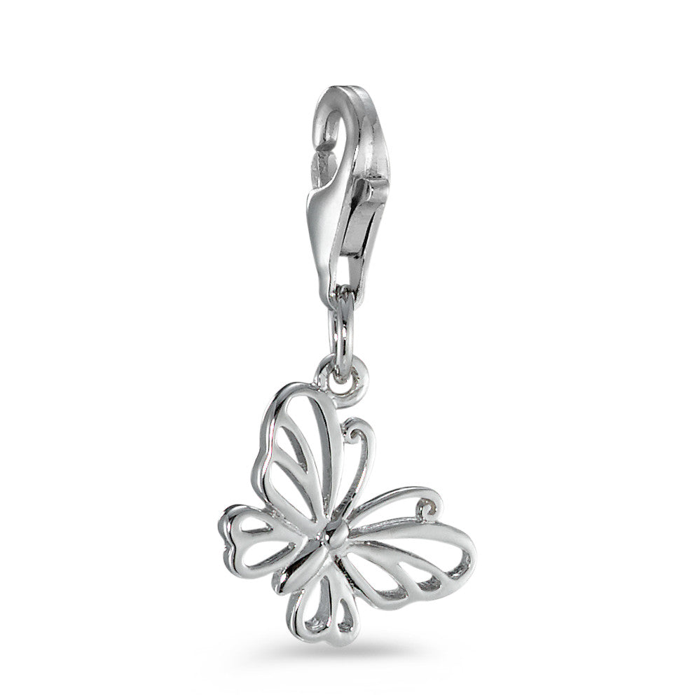 charms srebro rodowany motyl