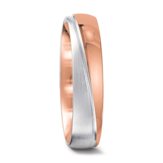 obrączka partnerska złoto czerwone 750/18 K, złoto białe 750/18 K