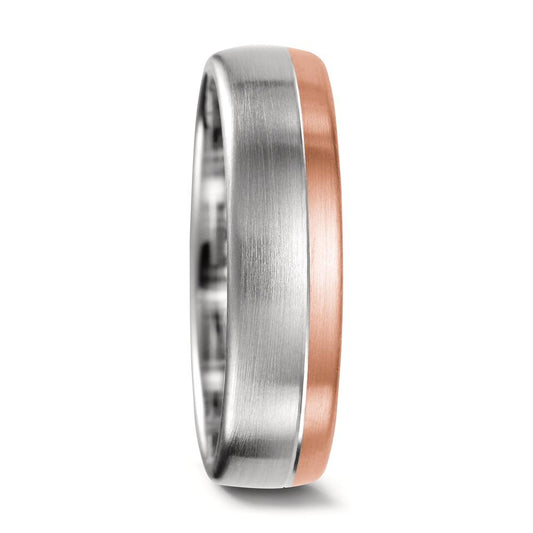 obrączka partnerska złoto białe 750/18 K, złoto czerwone 750/18 K