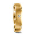 obrączka partnerska złoto żółte 750/18 K Diament 0.03 ct, tw-vsi