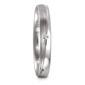 obrączka partnerska złoto białe 750/18 K Diament 0.02 ct, tw-vsi