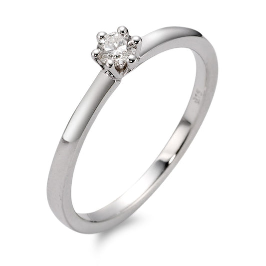 pierścionek zaręczynowy złoto białe 750/18 K Diament 0.15 ct, w-si